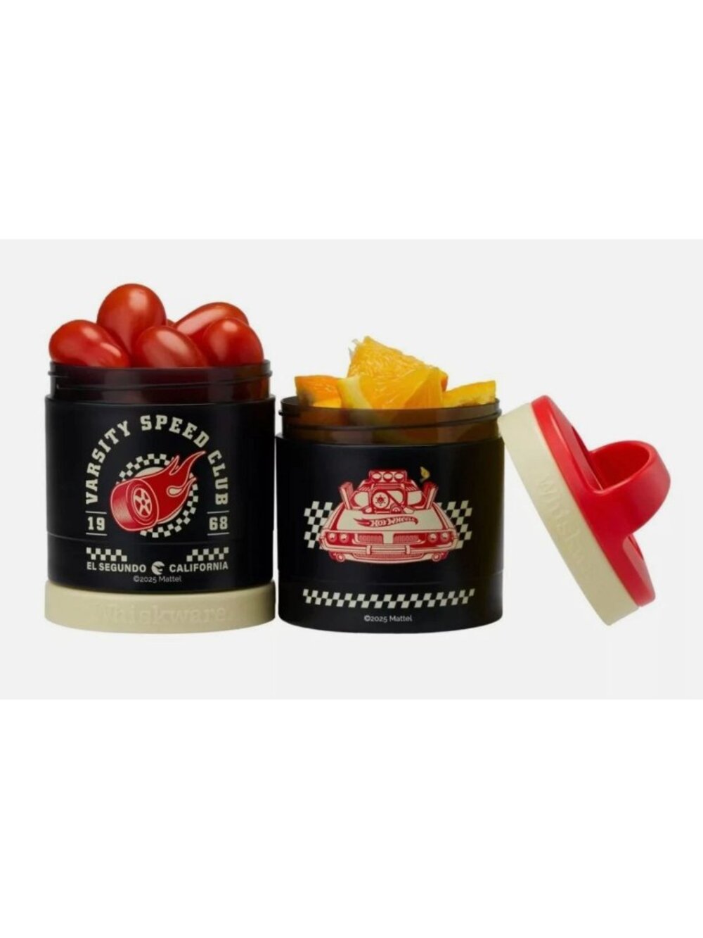 Hot Wheels Set of 2 Varsity Speed Club Whiskware Stackable Snack Containers